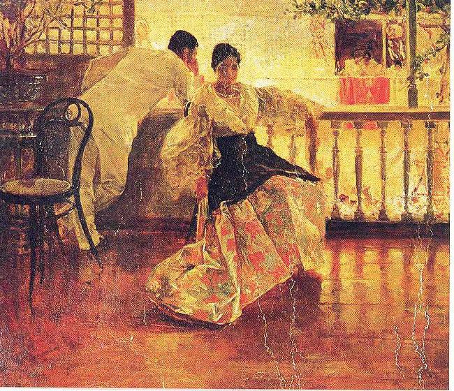 Juan Luna Tampuhan Norge oil painting art